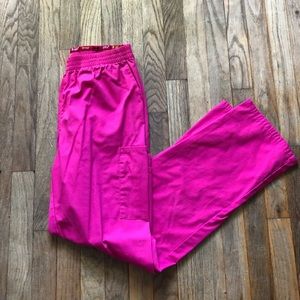 Dickies scrub pants in pink